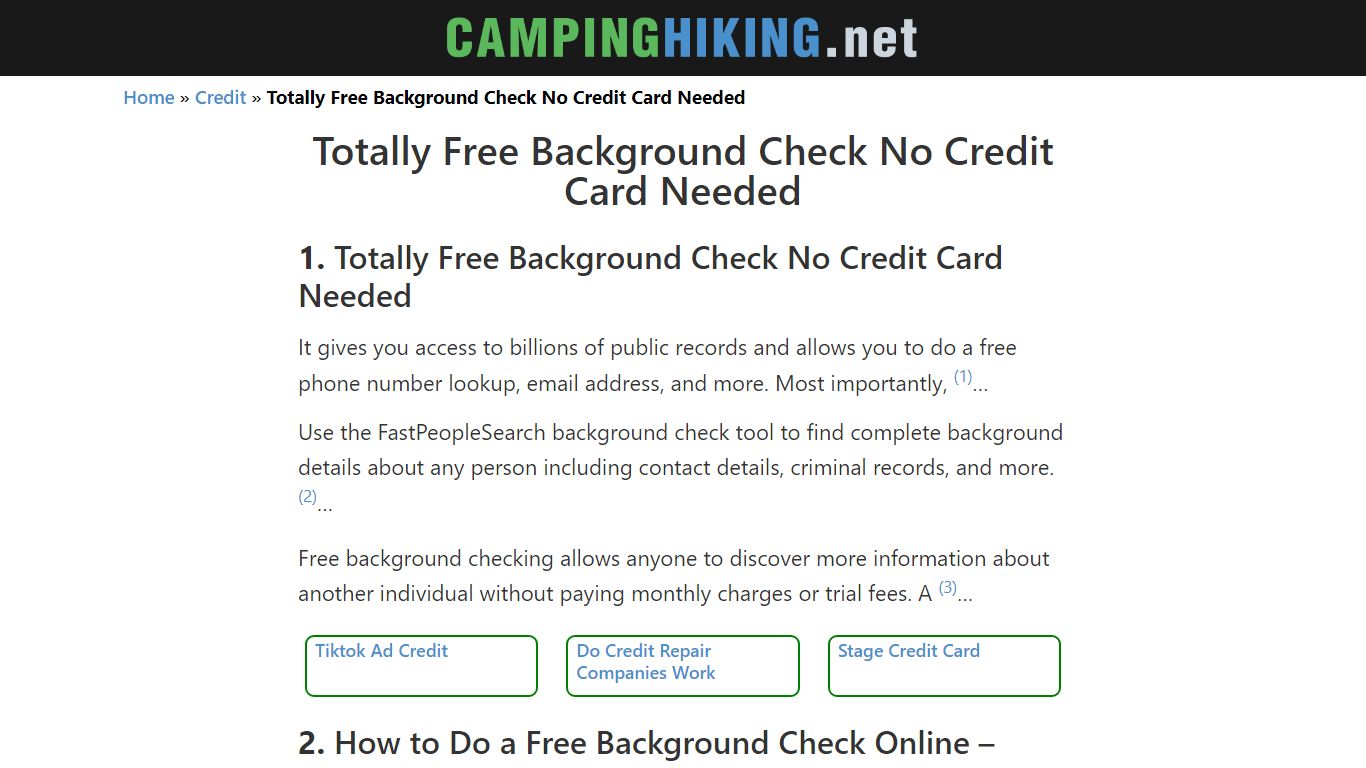 Totally Free Background Check No Credit Card Needed